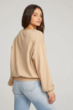 Women Chaser Brand Poppy Cappuccino Pullover