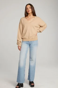 Women Chaser Brand Poppy Cappuccino Pullover