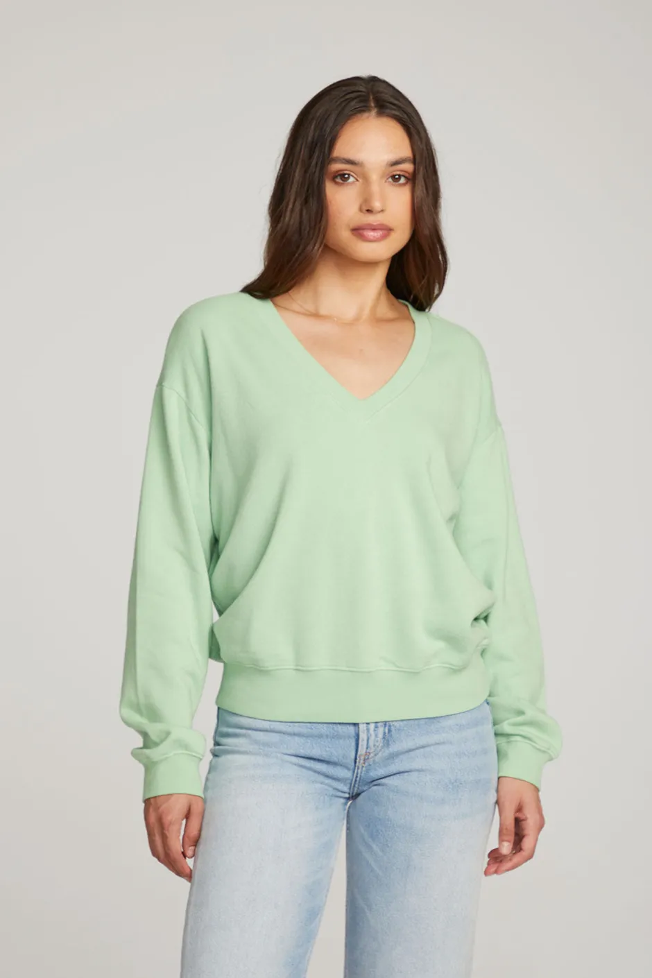 Women Chaser Brand Poppy Quiet Green Pullover
