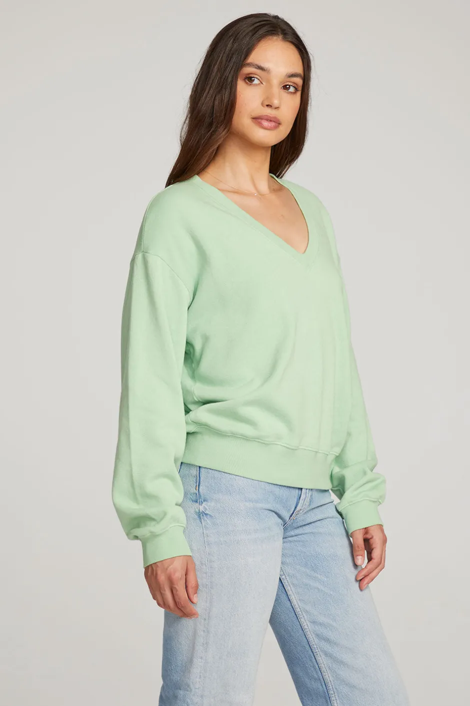 Women Chaser Brand Poppy Quiet Green Pullover