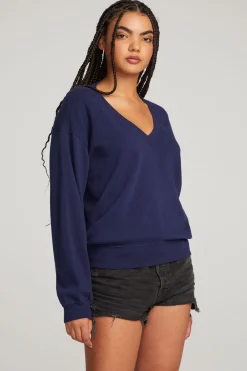 Women Chaser Brand Poppy Sapphire Pullover