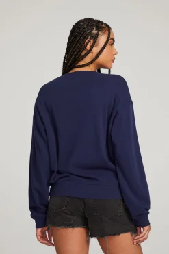 Women Chaser Brand Poppy Sapphire Pullover