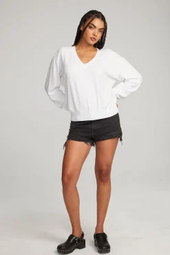 Women Chaser Brand Poppy White Pullover