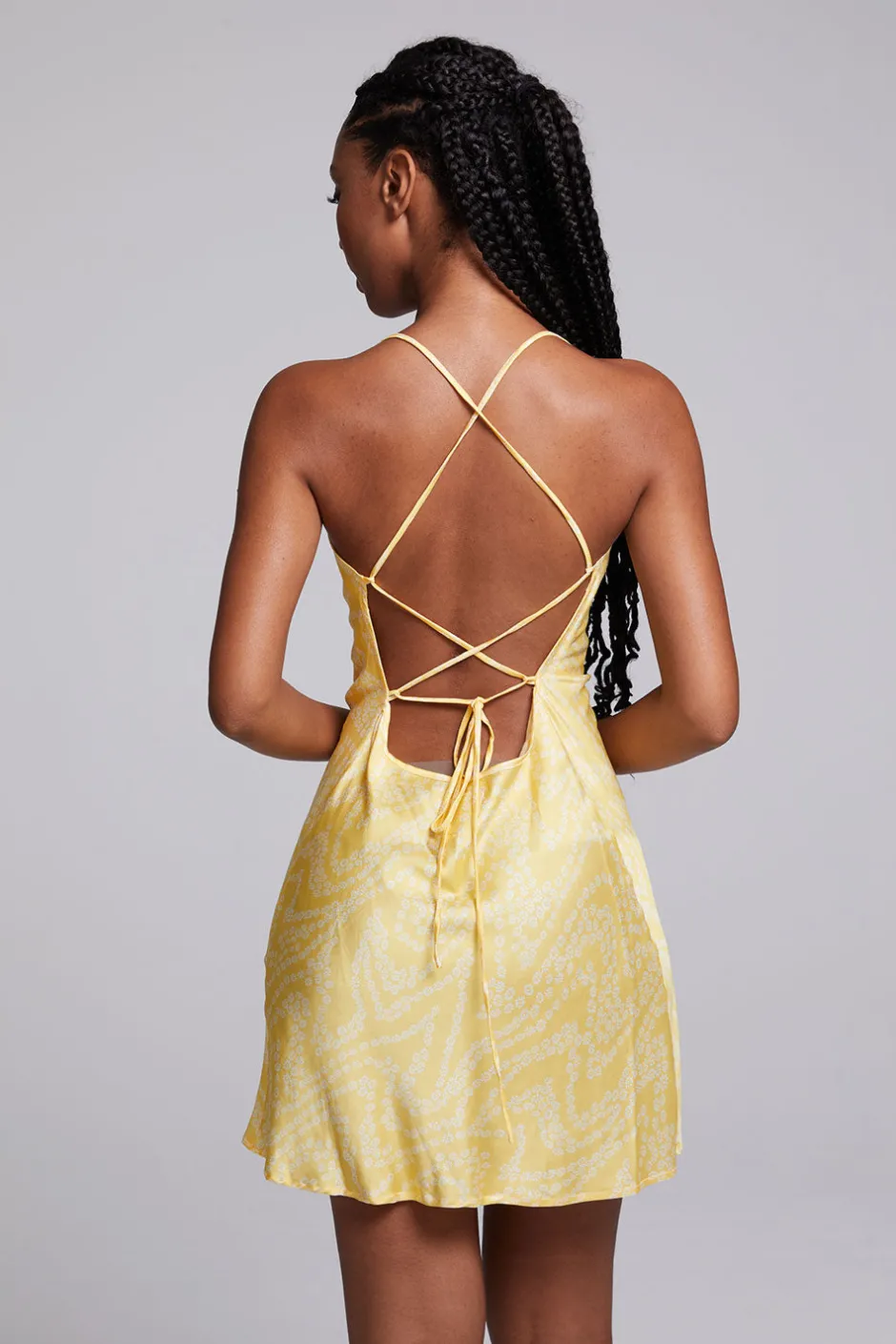 Women Chaser Brand Positano Lemon Zest Slip Dress
