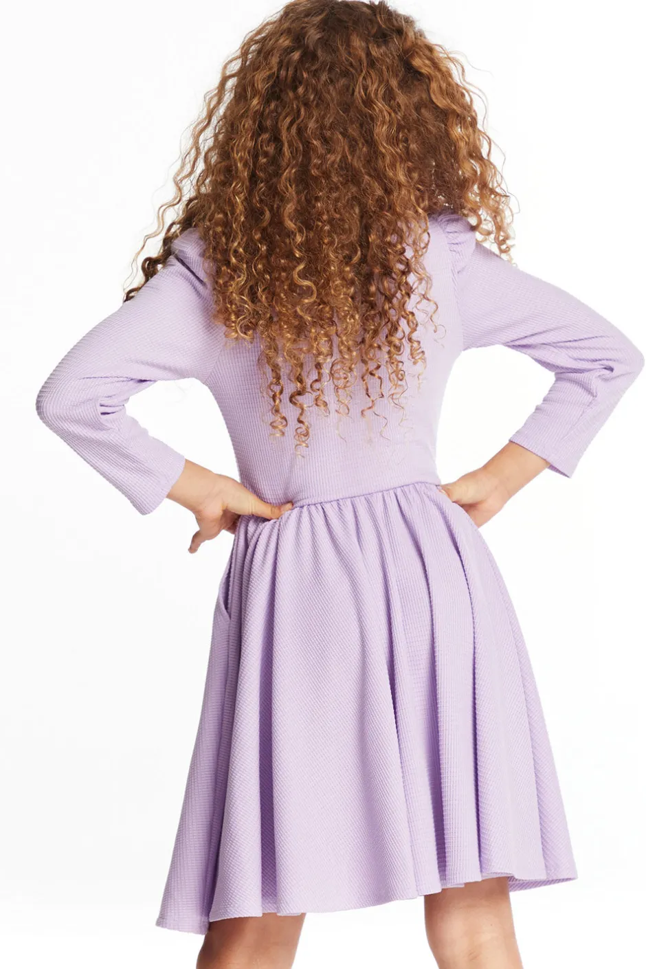 Kids Chaser Brand Puff Long Sleeve Girls Dragon Fly Dress With Twirl Skirt