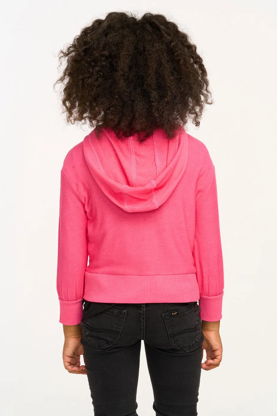 Kids Chaser Brand Puffy Flamingo Pink Cozy Knit Zip Up Hoodie