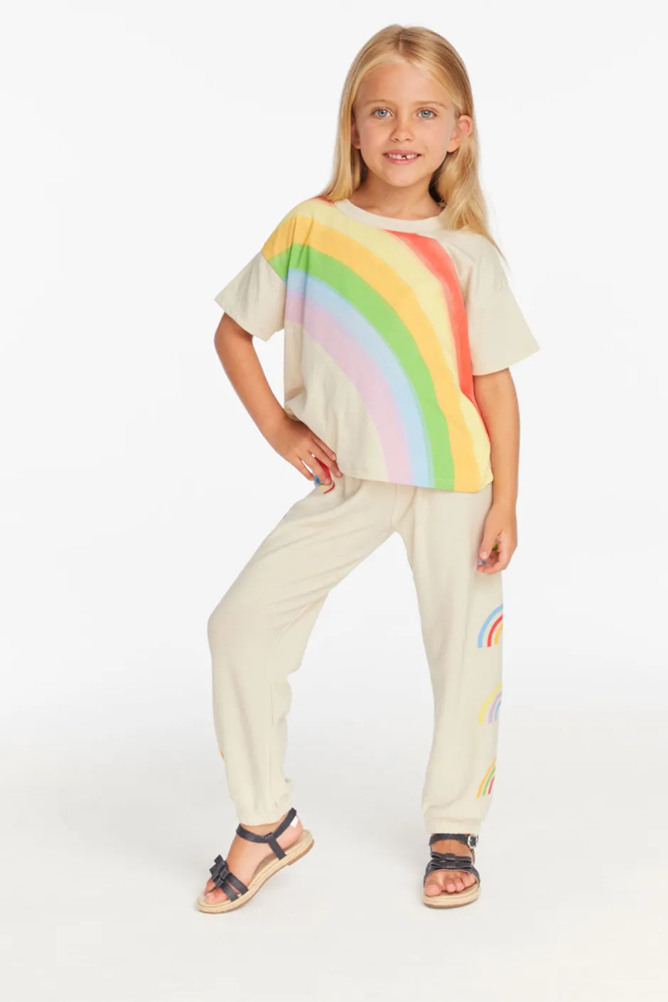 Kids Chaser Brand Rainbow Girls Tee