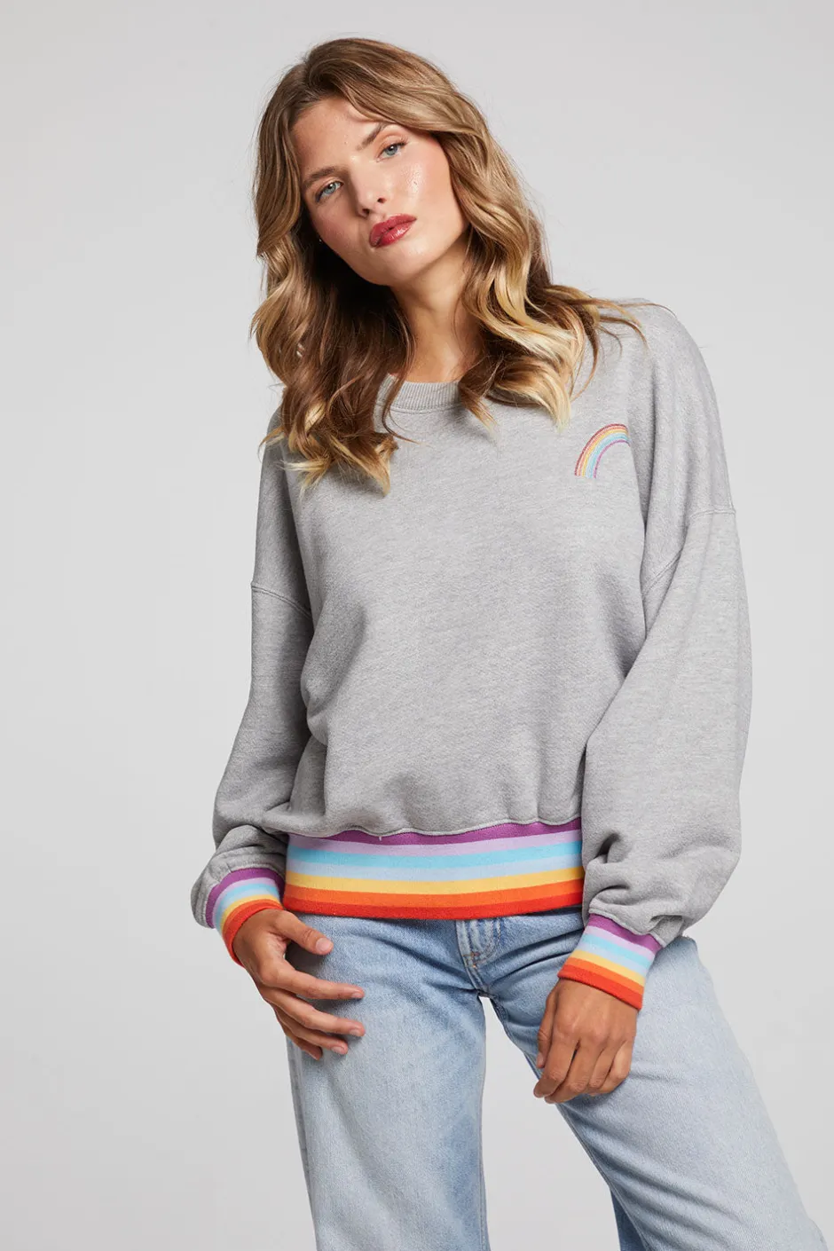 Women Chaser Brand Rainbow Pullover