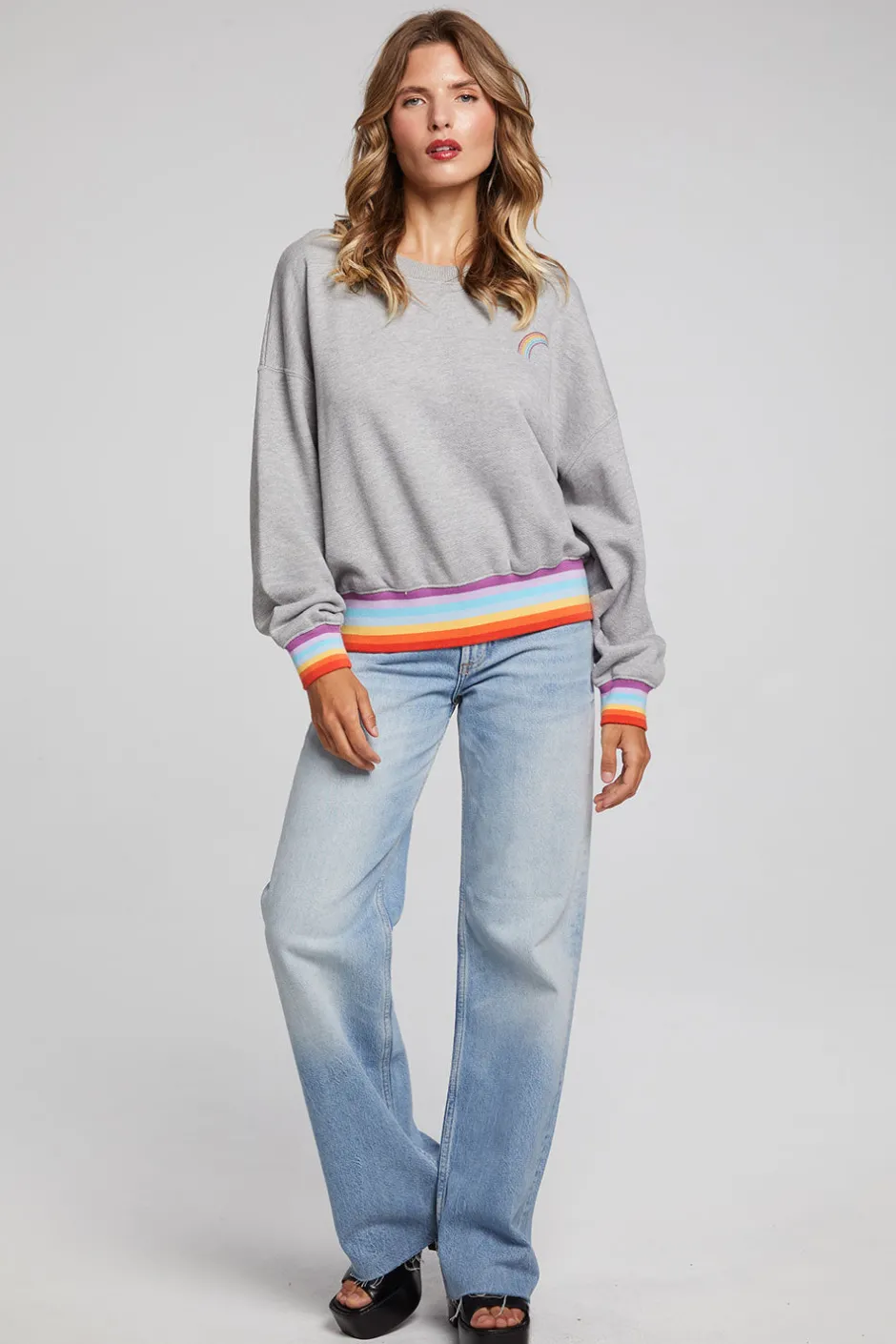 Women Chaser Brand Rainbow Pullover
