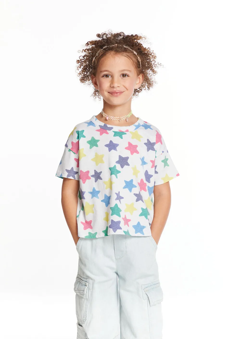 Kids Chaser Brand Rainbow Stars Girls Tee