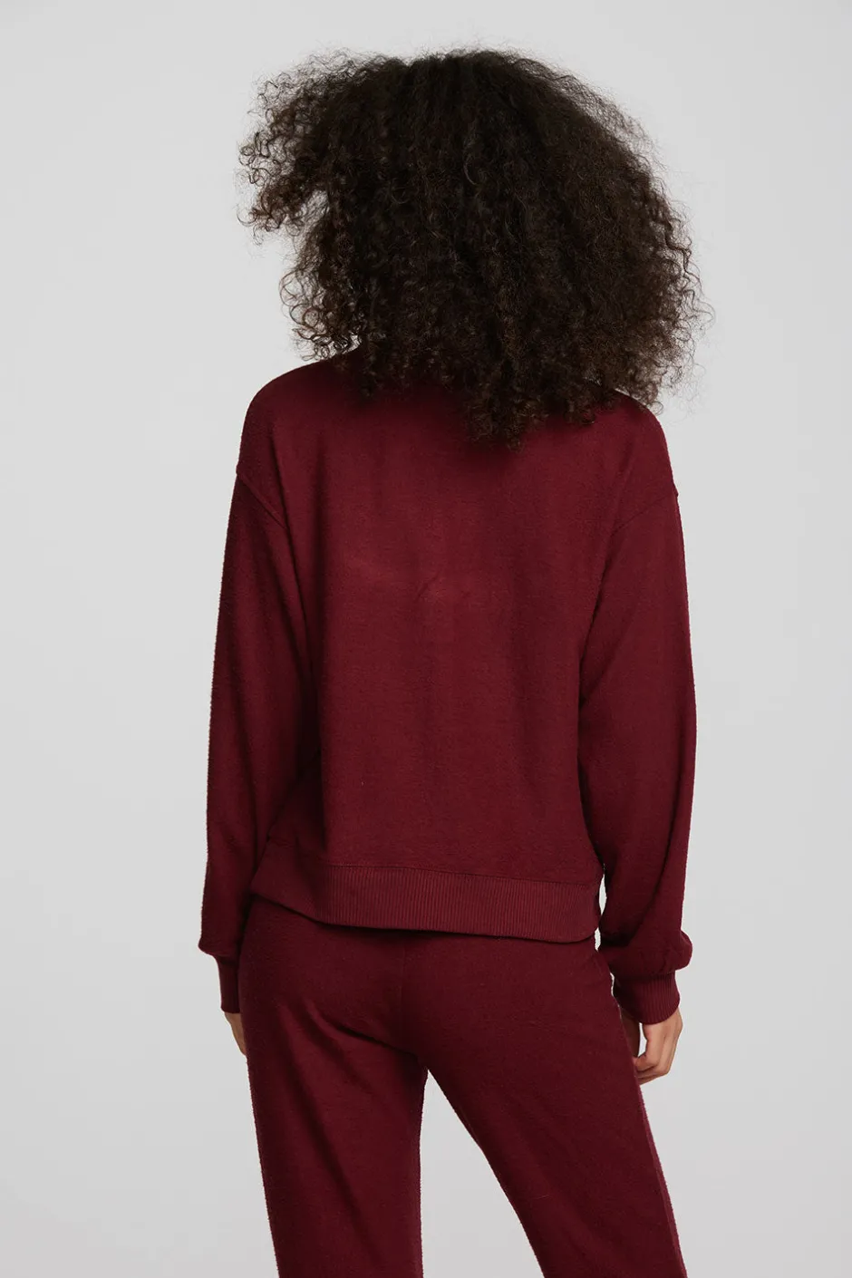 Women Chaser Brand Recycled Bliss Knit Long Sleeve Henley With Rib