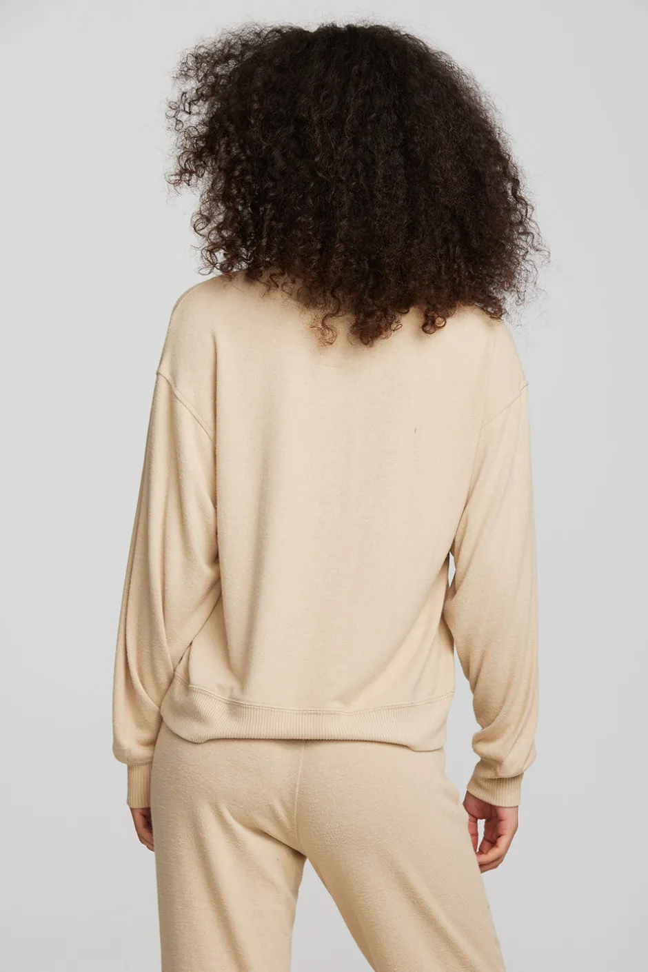Women Chaser Brand Recycled Bliss Knit Long Sleeve Henley With Rib