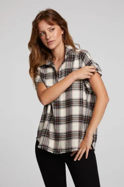 Women Chaser Brand Rhythm Americana Plaid Button Down