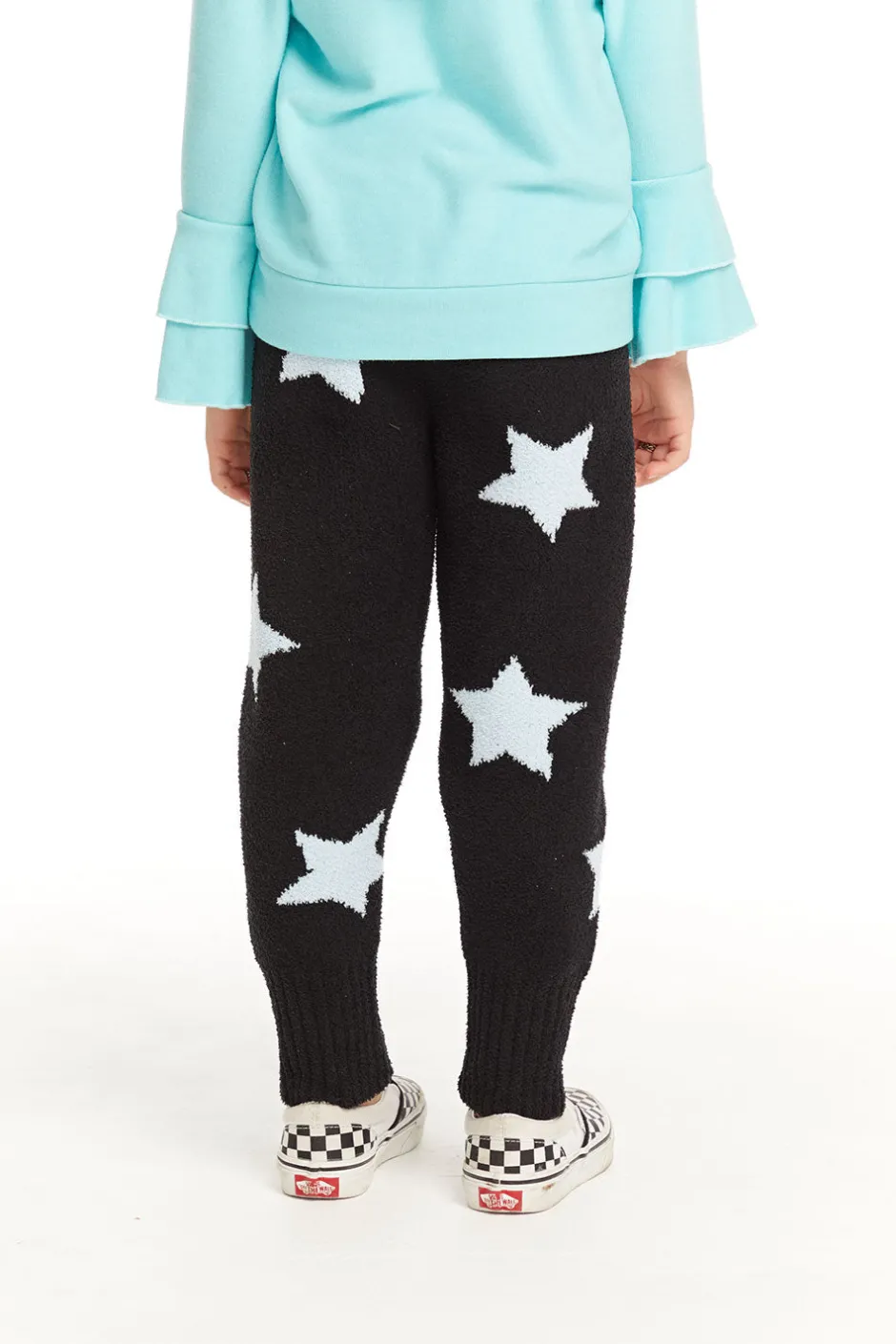 Kids Chaser Brand Ribbed Panel Licorice Star Legging