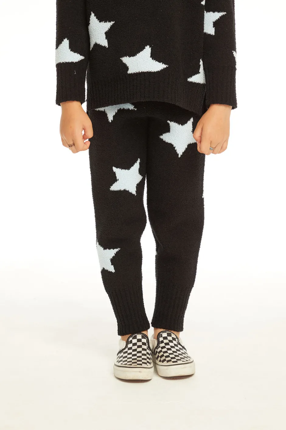 Kids Chaser Brand Ribbed Panel Licorice Star Legging