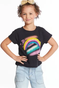 Kids Chaser Brand Ride The Rainbow Girls Tee