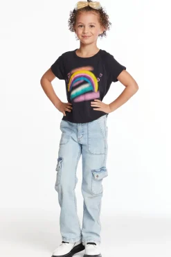 Kids Chaser Brand Ride The Rainbow Girls Tee