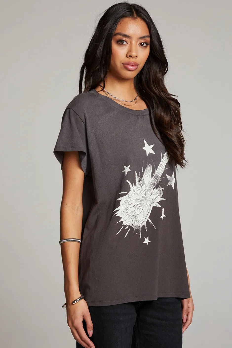 Women Chaser Brand Rock Guitar Tee