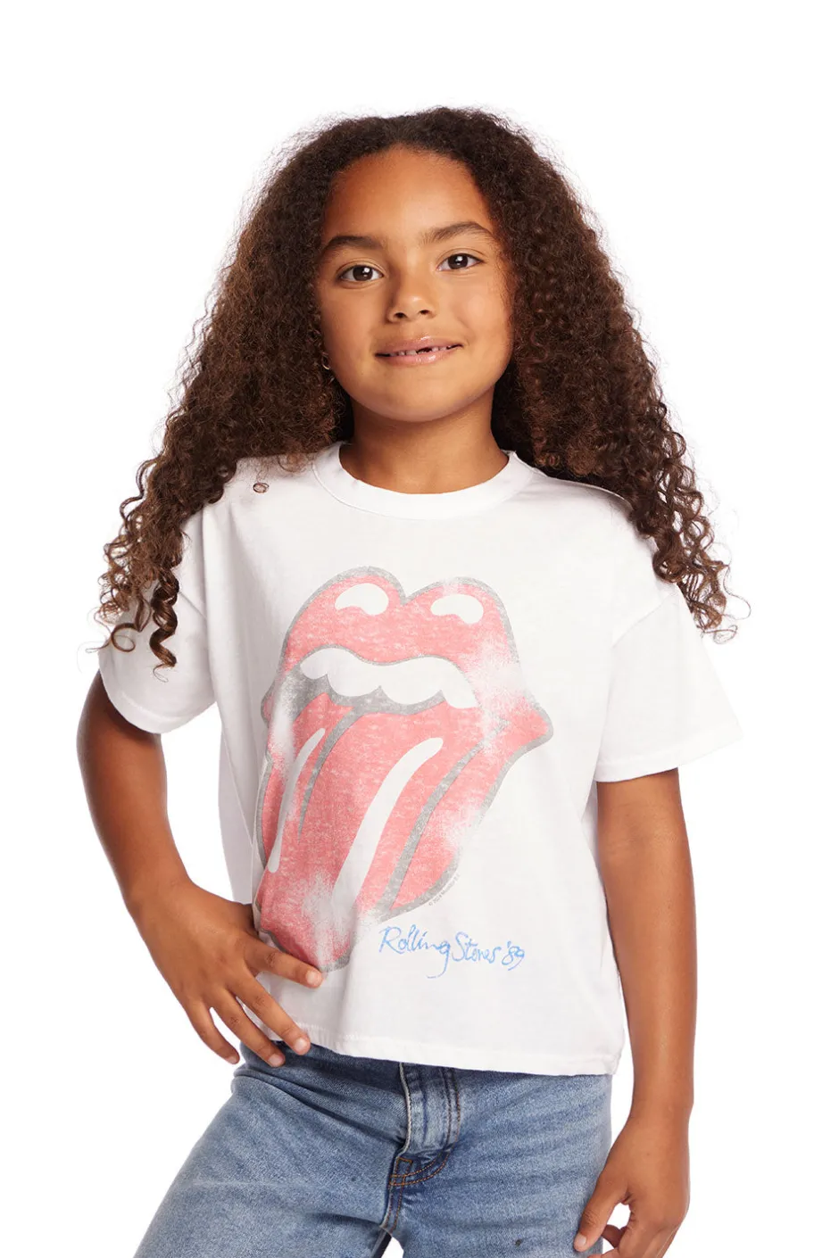 Women/Kids Chaser Brand Rolling Stones Classic Logo Girls Tee