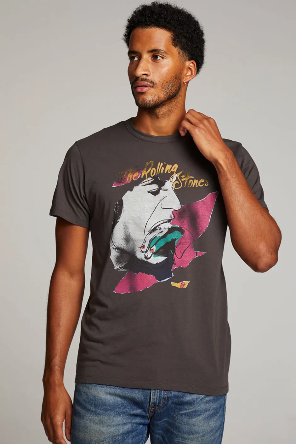 Women Chaser Brand Rolling Stones Love You Live Mens Tee