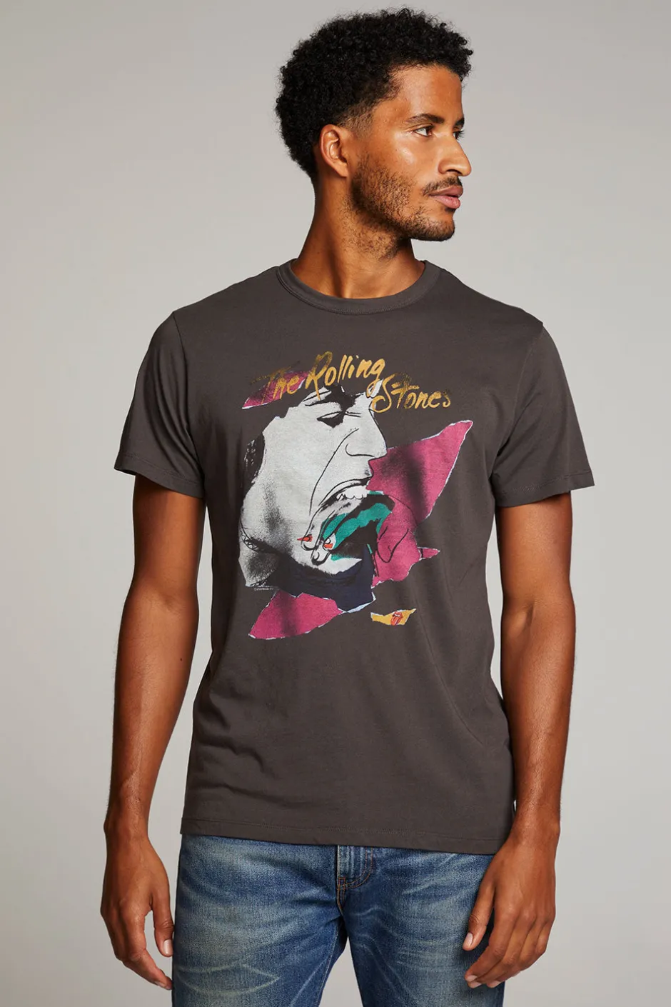 Women Chaser Brand Rolling Stones Love You Live Mens Tee