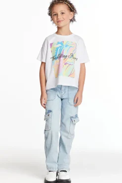 Women/Kids Chaser Brand Rolling Stones Multi Logo Girls Tee