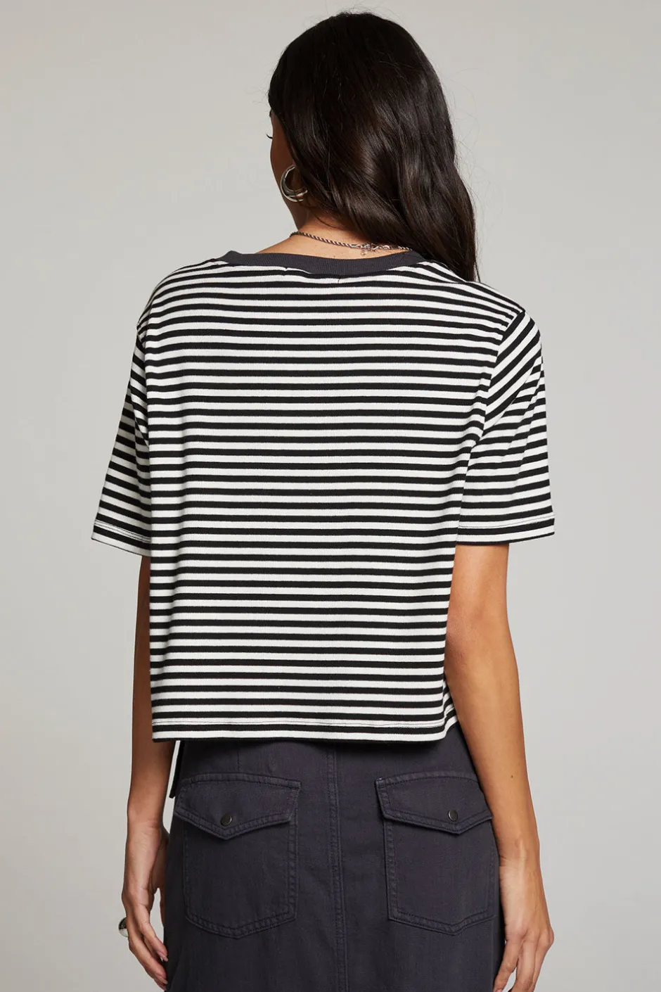 Women Chaser Brand Rover Punk Stripe Tee