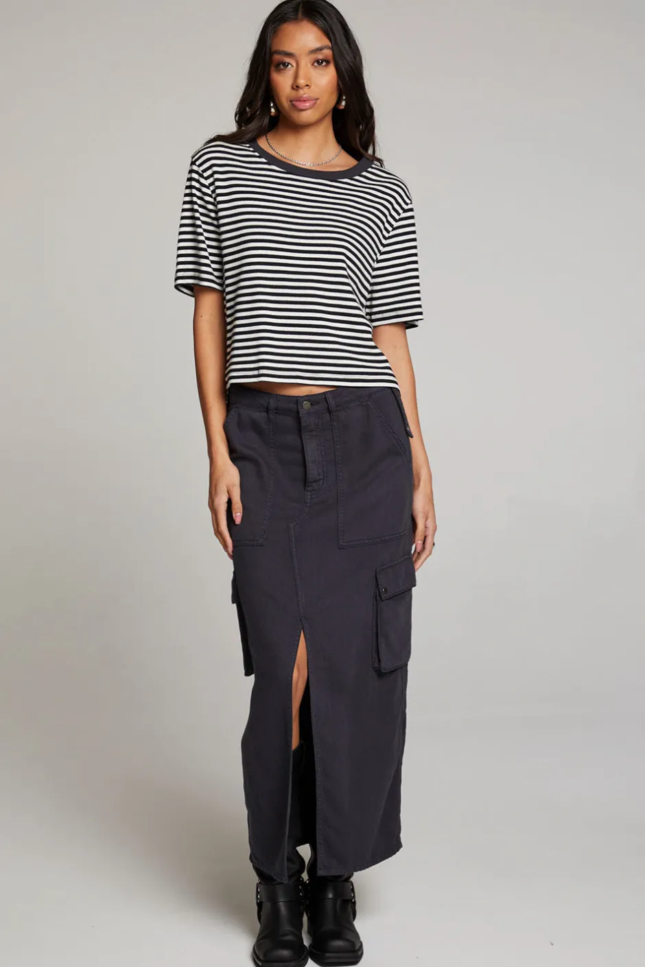 Women Chaser Brand Rover Punk Stripe Tee