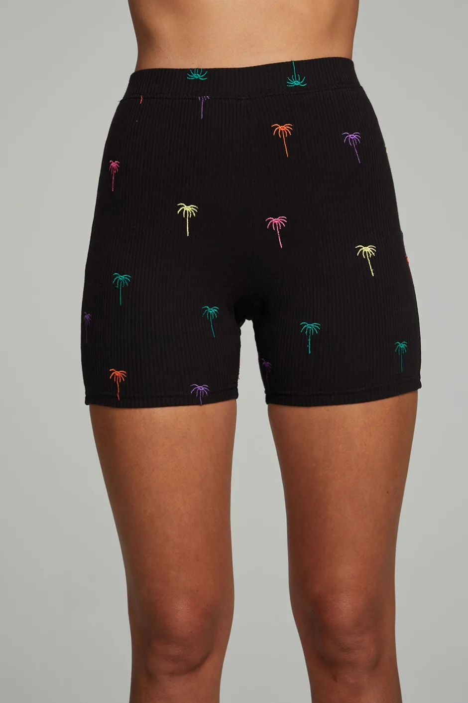 Women Chaser Brand Ryder Bike Shorts - Palm Print