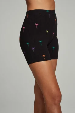 Women Chaser Brand Ryder Bike Shorts - Palm Print