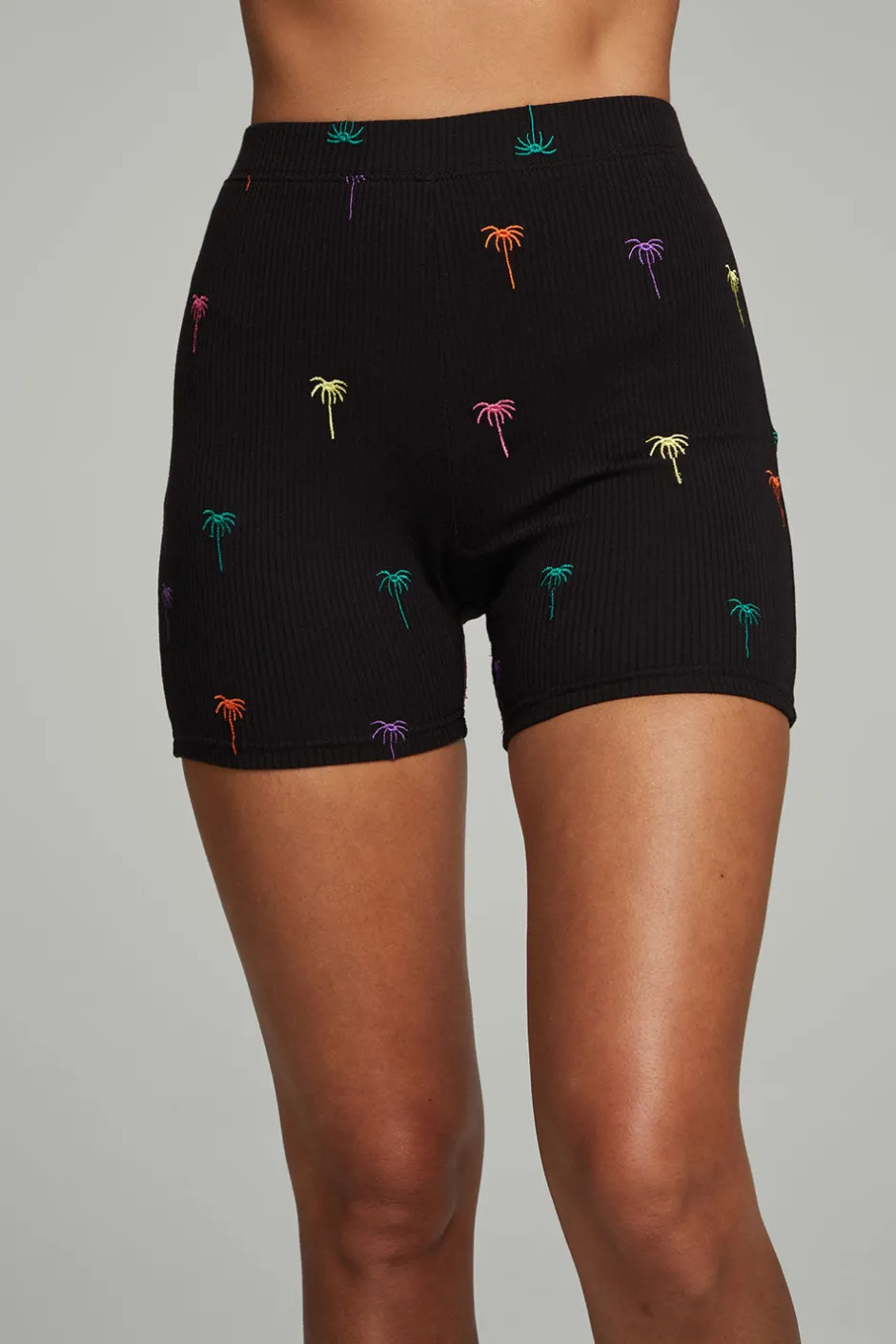 Women Chaser Brand Ryder Bike Shorts - Palm Print