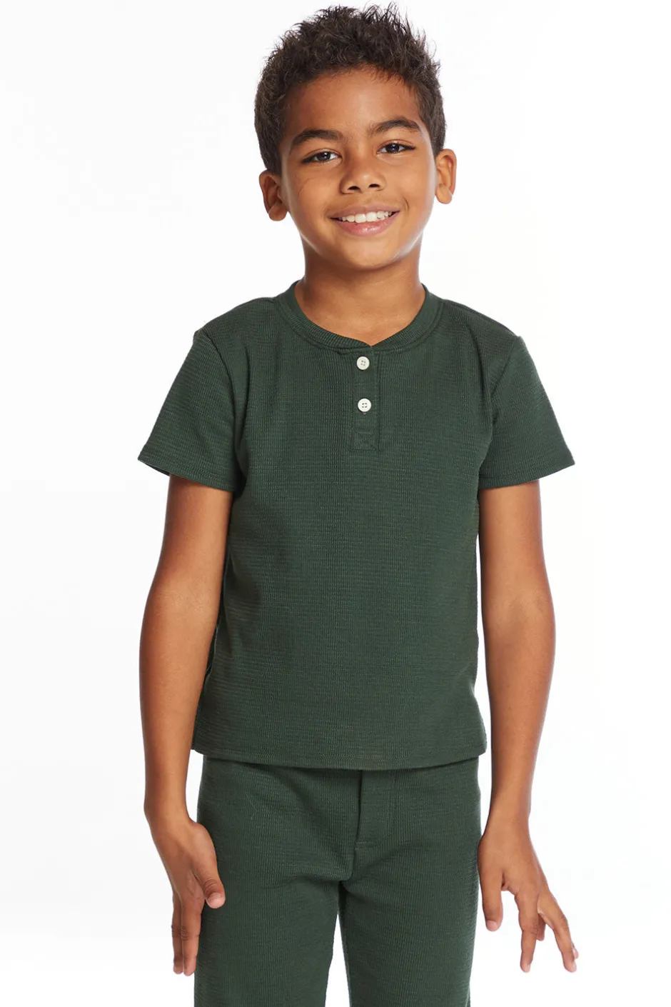 Kids/BOY Chaser Brand Safari Green Boys Henley