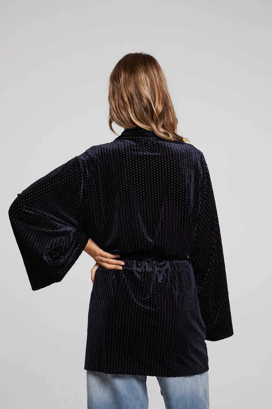 Women Chaser Brand Salina Check Burnout Kimono