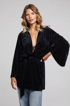 Women Chaser Brand Salina Check Burnout Kimono