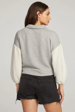 Women Chaser Brand Saratoga Heather Grey Pullover