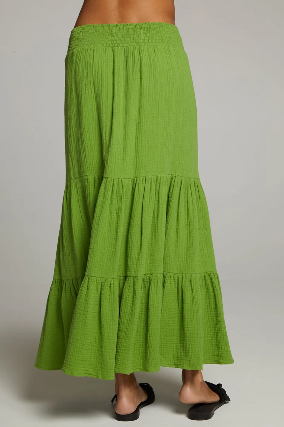 Women Chaser Brand Seal Piquant Green Maxi Skirt