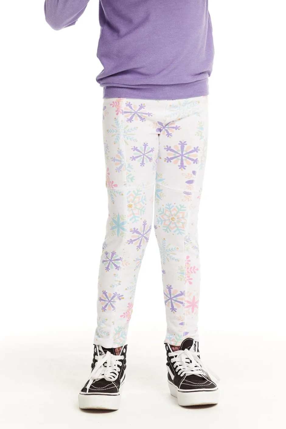 Kids Chaser Brand Seamed Panel Snowflake Jogger