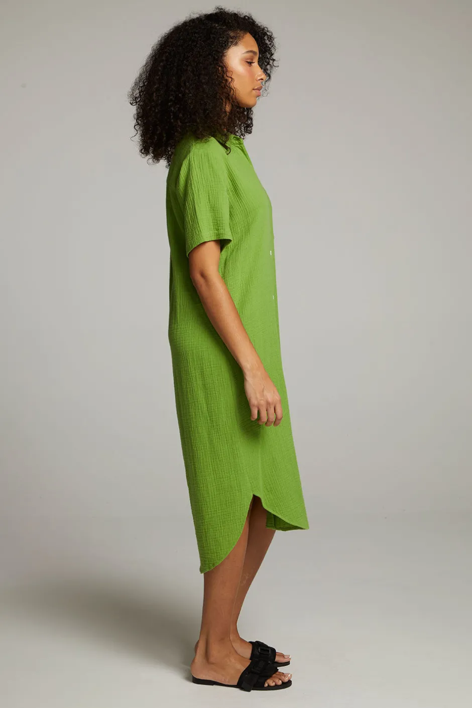 Women Chaser Brand Sebastian Piquant Green Button Down