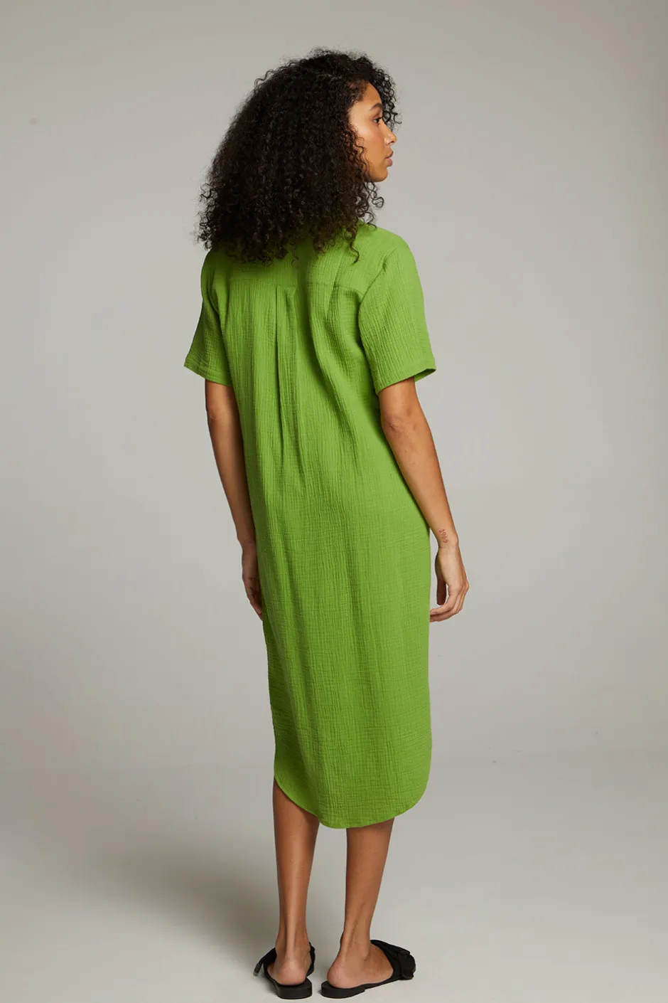 Women Chaser Brand Sebastian Piquant Green Button Down