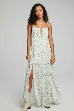 Women Chaser Brand Seren Maxi Dress - Grass Daisy Floral