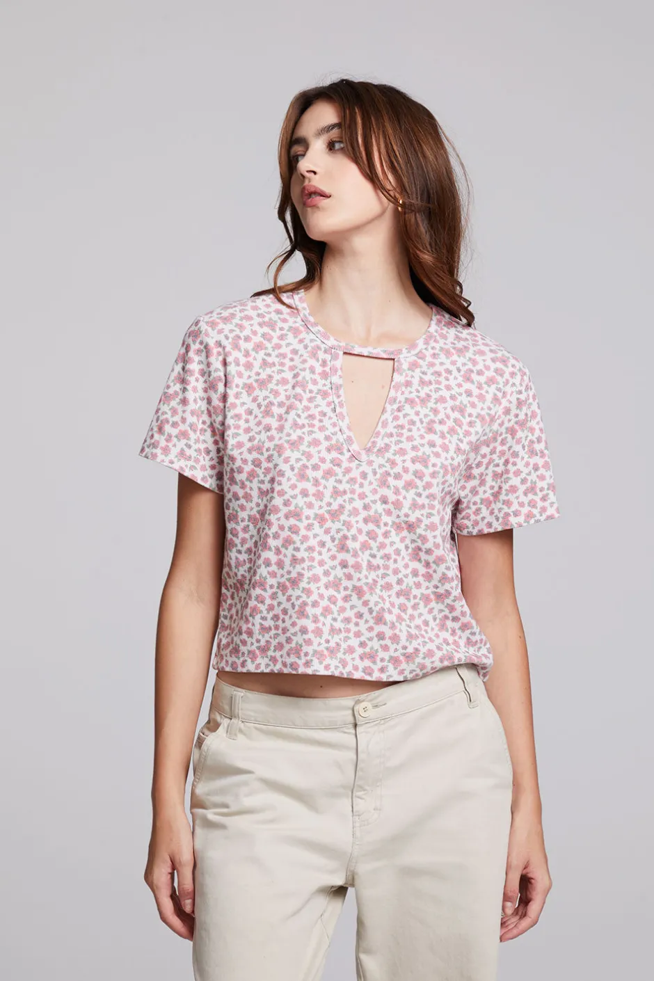Women Chaser Brand Servino Ditsy Rose Tee