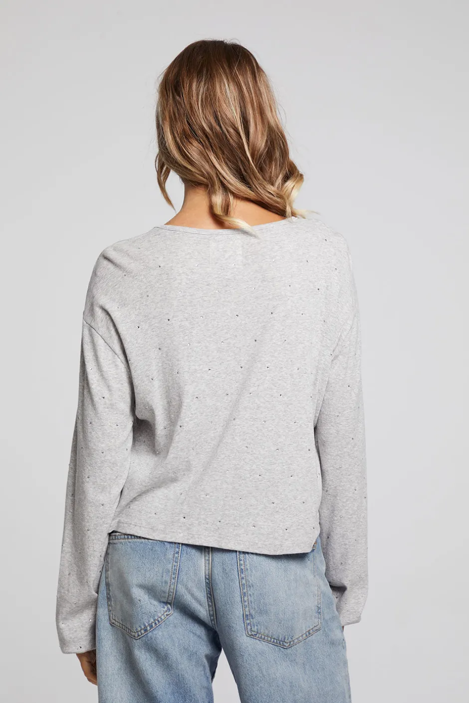 Women Chaser Brand Servinoo Heather Grey Long Sleeve