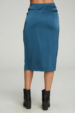 Women Chaser Brand Side Slit Midi Skirt