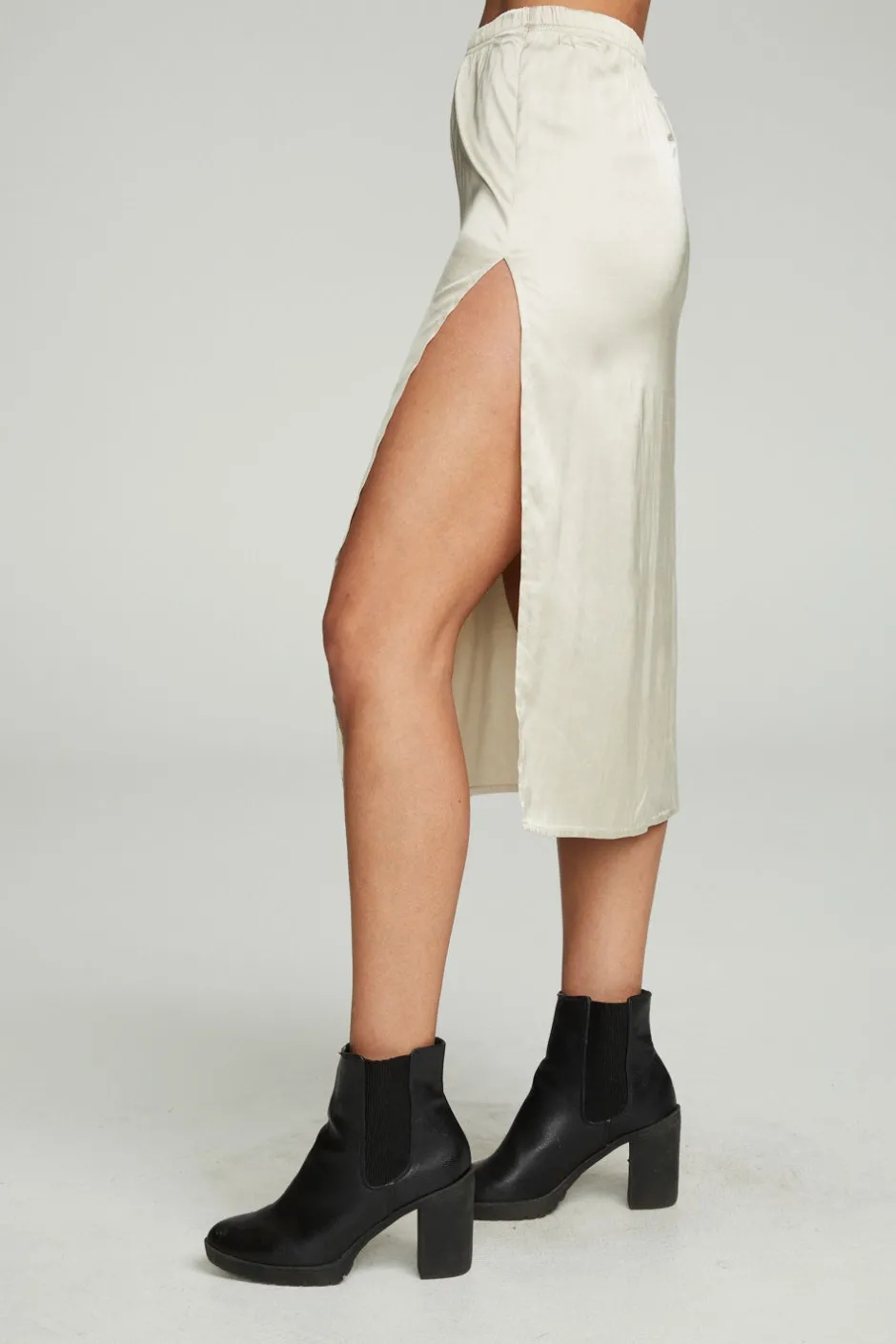 Women Chaser Brand Side Slit Midi Skirt