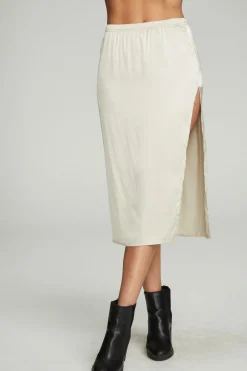Women Chaser Brand Side Slit Midi Skirt