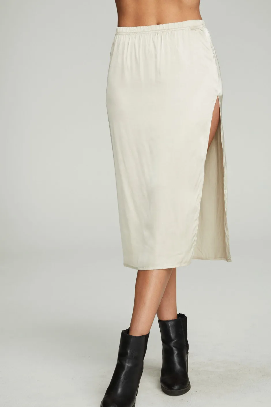 Women Chaser Brand Side Slit Midi Skirt