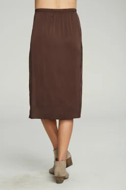 Women Chaser Brand Side Slit Midi Skirt