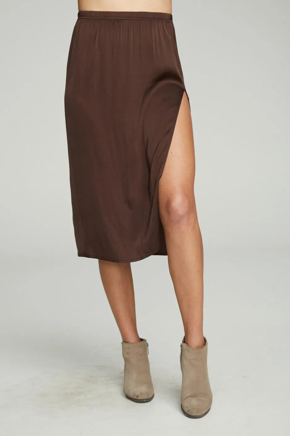 Women Chaser Brand Side Slit Midi Skirt