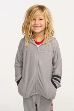Kids/BOY Chaser Brand Silver Gray Zip Up Hoodie