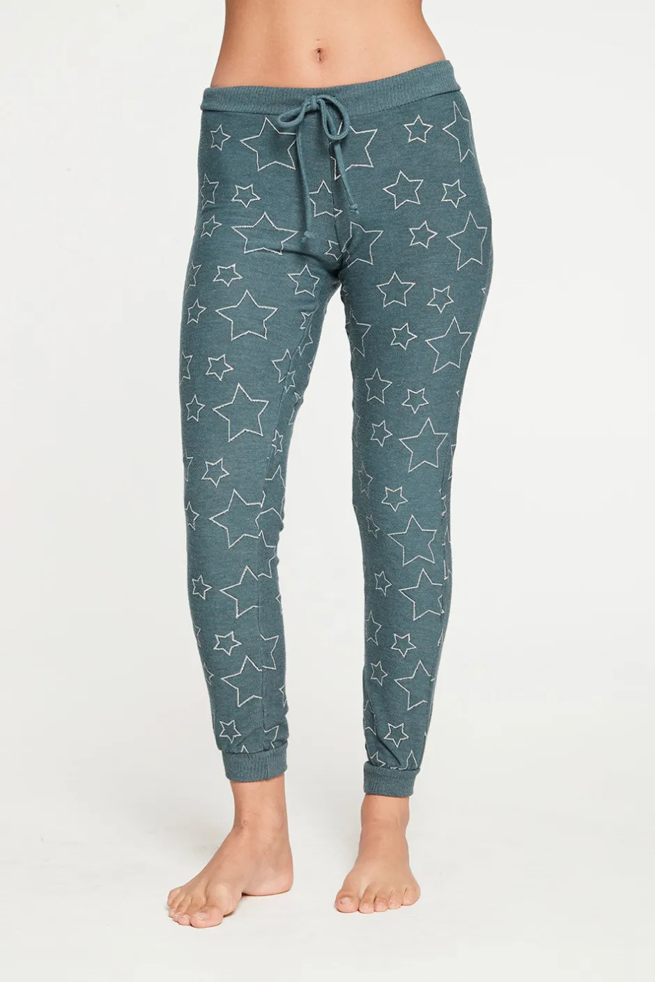 Women Chaser Brand Silver Stars Pant